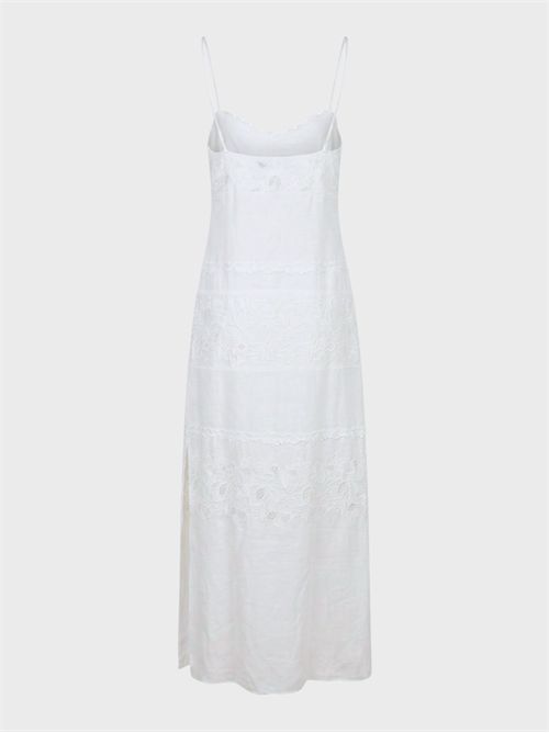 Abito lungo in lino con inserti in pizzo ERMANNO SCERVINO | D484Q615GQI10602